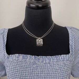 Vintage Brighton Scroll Pendant Necklace